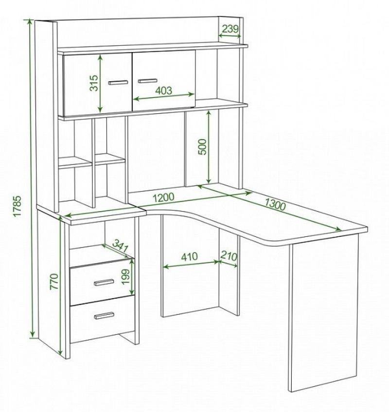 Угловой письменный стол размеры фото 34