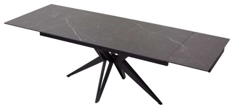 Стол alatri 120 sintered stone matt black marble black м city