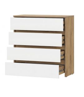Некст 1 Комод 4 ящика (Дуб Золотой/Белый) | подробнее Некст 1 Комод 4 ящика (Дуб Золотой/Белый) | фото