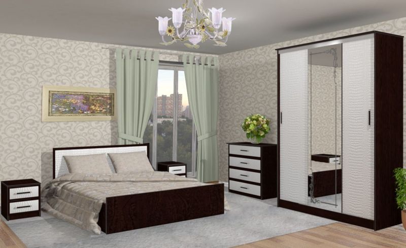 Спальный гарнитур Аквилон Калипсо венге купить в Сэлдом по низкой цене, фото и о